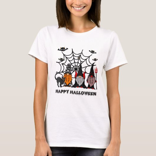 T-shirt Joyeux Gnomes sorciers d'Halloween (Devant)
