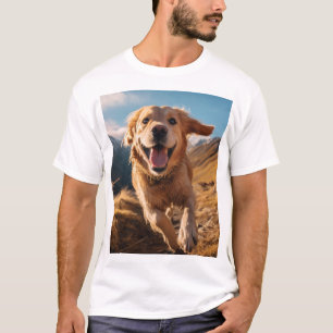 T-shirt Joyeux Golden Retriever en cours