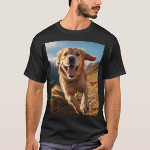 T-shirt Joyeux Golden Retriever en cours