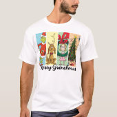 T-shirt Joyeux Grinchmas Collage de Fêtes (Devant)