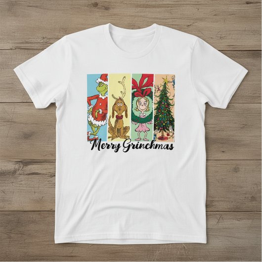 T-shirt Joyeux Grinchmas Collage de Fêtes