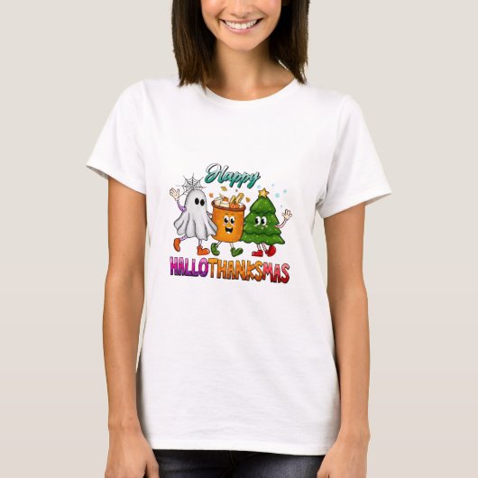 T-shirt Joyeux Hallothanksmas (Devant)