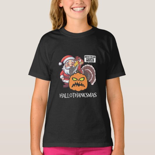 T-shirt Joyeux Hallothanksmas (Devant)