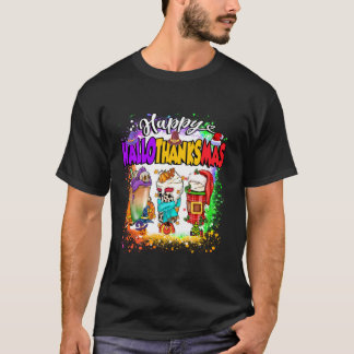T-shirt Joyeux Hallothanksmas Citrouille Spice Latte Hallo