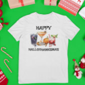 T-shirt Joyeux Hallothanksmas Cocktails Fête de Fête