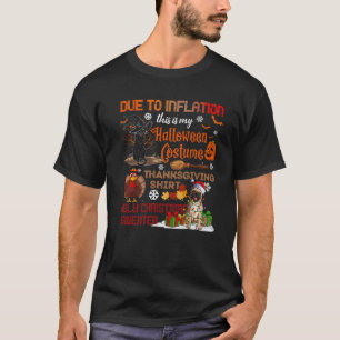 T-shirt Joyeux Hallothanksmas Drôle Halloween Thanksgiving
