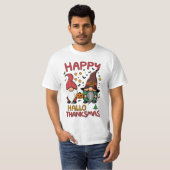 T-shirt Joyeux Hallothanksmas Gnome Halloween Thanksgiving (Devant entier)