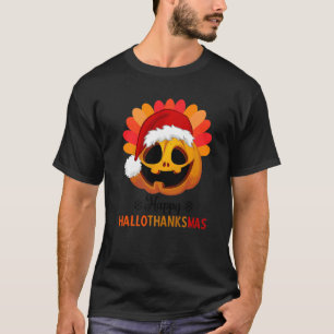 T-shirt Joyeux Hallothanksmas Halloween Citrouille Noël H