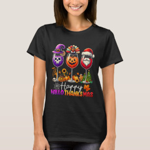 T-shirt Joyeux Hallothanksmas Halloween Thanksgiving Chris