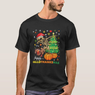 T-shirt Joyeux Hallothanksmas Halloween Thanksgiving Chris