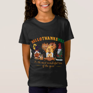 T-Shirt Joyeux Hallothanksmas mignons Gnomes Automne Hallo