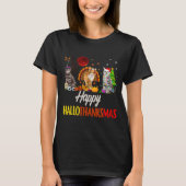T-shirt Joyeux Hallothanksmas Père Noël Cat (Devant)
