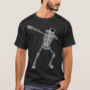 T-shirt Joyeux Halloween Avec Un Dabbing Dancer Skeleton 2