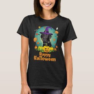 T-shirt Joyeux Halloween Black Labrador Chien Citrouille s