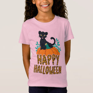 T-Shirt Joyeux Halloween Black Panther Kitten