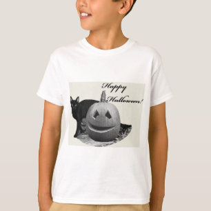 T-shirt Joyeux Halloween Chat & Citrouille