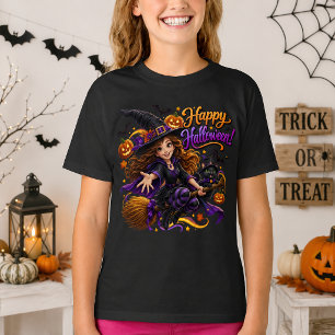 T-shirt Joyeux Halloween Chère Sorcière Chat Noir Balai Vo