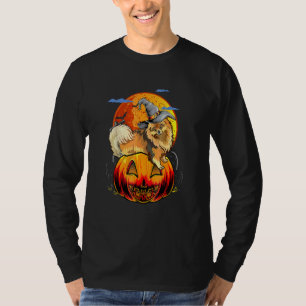 T-shirt Joyeux Halloween Chiens Pomeranian Halloween