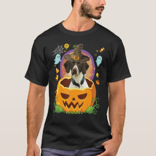 T-shirt Joyeux Halloween Citrouille allemand à cheveux cou