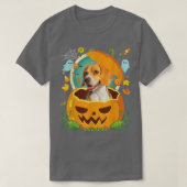 T-shirt Joyeux Halloween Citrouille Beagle chien sorcier m (Design devant)