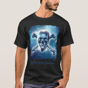 T-shirt Joyeux Halloween. Crâne spatial