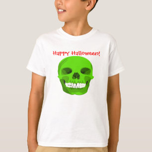 T-shirt Joyeux Halloween Crâne vert Kid Tee