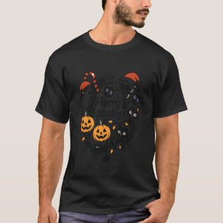 T-shirt Joyeux Halloween de Noël Chats Mignons Citrouille