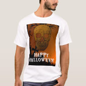 T-shirt Joyeux Halloween décoration crâne (Devant)