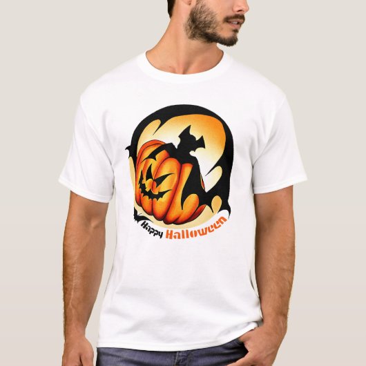 T-shirt Joyeux Halloween Éffrayant effrayant Citrouille ch (Devant)