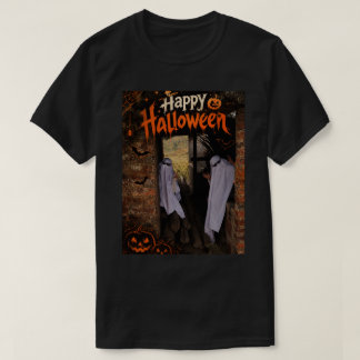 T-shirt Joyeux Halloween – Maison Hantée par des Fantômes 