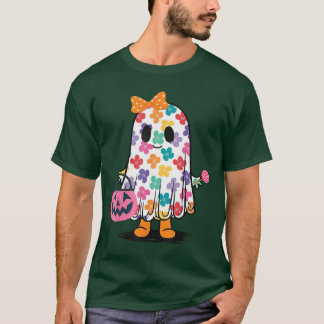 T-shirt Joyeux Halloween mignonne Fantôme Vintage Trick Ou