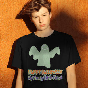 T-Shirt Joyeux Halloween Mon Déplaisant Petit Ami Enfants