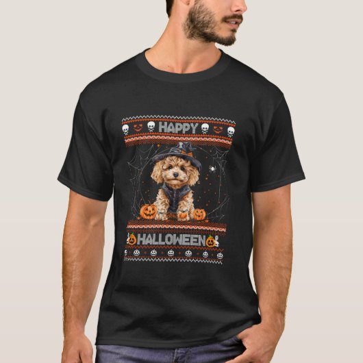 T-shirt Joyeux Halloween poule moche Howl o ween Citrouill (Devant)