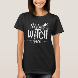 T-shirt Joyeux Halloween Pour Les Femmes Reposant Sorcière