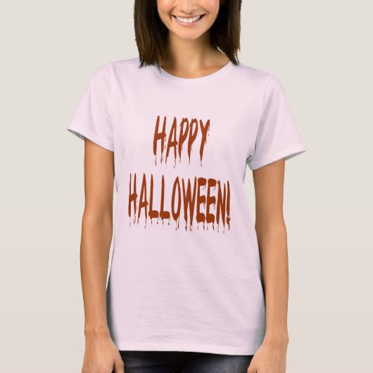 T-shirt Joyeux Halloween sanglant (Devant)