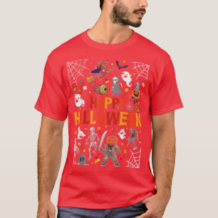 T-shirt Joyeux Halloween Scary Éffrayant Retro Style Garço