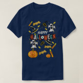 T-shirt Joyeux Halloween Scary Éffrayant Retro Style Garço (Design devant)