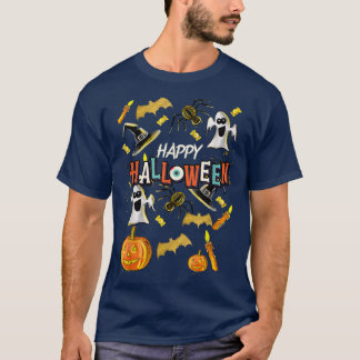 T-shirt Joyeux Halloween Scary Éffrayant Retro Style Garço