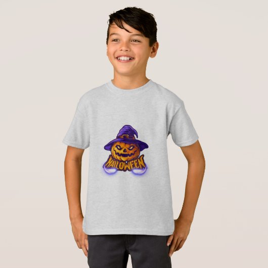 T-shirt Joyeux Halloween Scary Jack O’ Lantern (Devant entier)