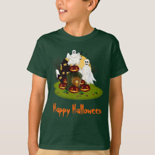 T-shirt Joyeux Halloween Scène Hantée