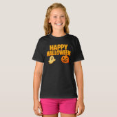 T-shirt Joyeux Halloween simples vêtements minimaliste Uni (Devant entier)