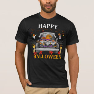 T-shirt Joyeux Halloween Truck Gnomes Citrouille Funny Hol