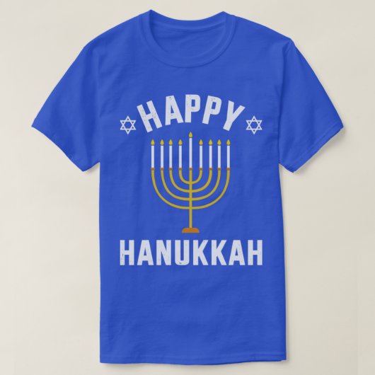 T-shirt Joyeux hanoukka avec menorah pour Noël juif c (Design devant)