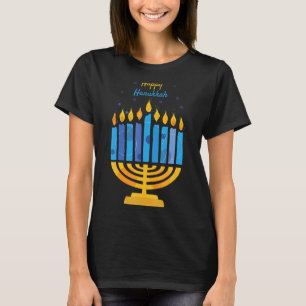 T-shirt Joyeux Hanoukka bougies Menorah Jewish Hanoukka 20