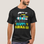 T-shirt Joyeux Hanoukka Cool Menorah Chanukah Jewish Holid<br><div class="desc">Joyeux Hanoukka Cool Menorah Chanukah Chemin de Fête juif</div>