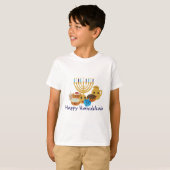 T-shirt Joyeux Hanoukka et mignon personnages Hanoukka (Devant entier)