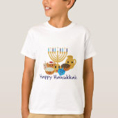 T-shirt Joyeux Hanoukka et mignon personnages Hanoukka (Devant)