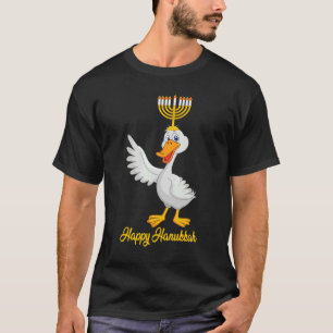 T-shirt Joyeux Hanoukka Menorah Duck Boys Ados