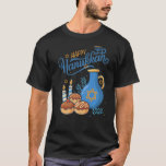 T-shirt Joyeux Hanoukka Menorah Festival juif Chanukah<br><div class="desc">Joyeux Hanoukka Menorah Festival juif Chanukah</div>