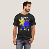 T-shirt Joyeux Hanoukka Menorah Hippo portant un Casquette (Devant entier)